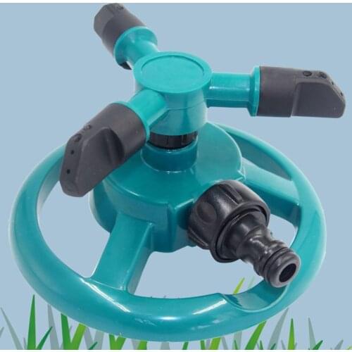 360 Degree Garden Rotary Watering Trident Sprinkler Two Spray Modes Automatic Rotary Sprinkler Courtyard Supplies