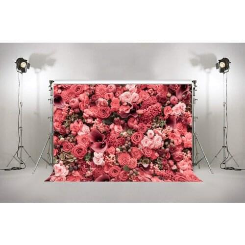 3D Blooming RED Roses Flower Wall Backdrop For Bridal Shower Wedding Background Portraits Photocall Floral Wedding Backdrops