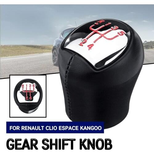5 Speed For Renault Clio Espace Kangoo Laguna Megane Twingo for Dacia Logan Car Gear Shift Knob Manual Gear Lever Shifter Gaitor