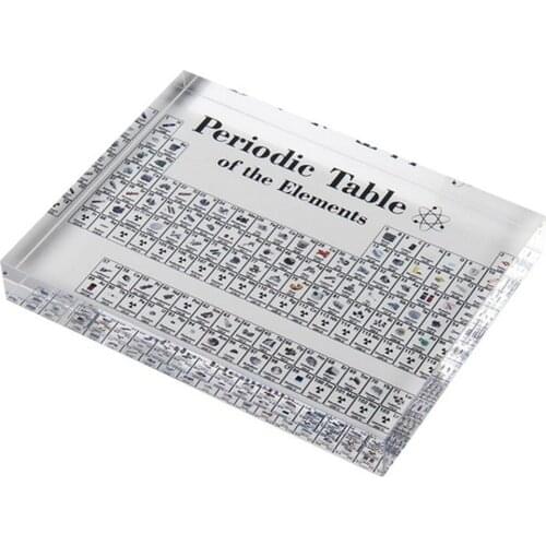 Acrylic Periodic Table Display With Elements Kids Teaching School Day Birthday Gifts Stickers Chart Elements Home Decor