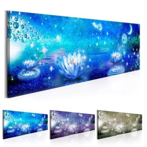 Full Square/Round 5D Diy Daimond mosaic moon Cross-stitch Water lotus 3D Diamond Painting Rhinestones Paintings Embroidery Gifts