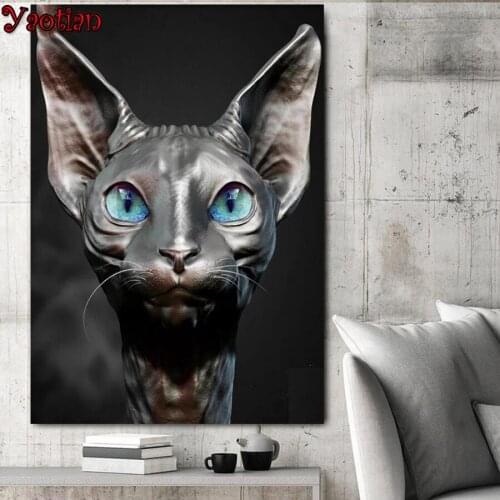 Full Square/Round Drill 5D DIY Diamond Painting Sphinx Cat Animal Embroidery Cross Stitch diamont painting 5D Home Decor Gift