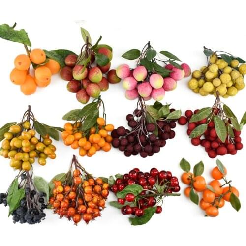 Artificial Fake Fruit Home Decoration Simulation Orange Ornament Craft Food Photography Props Orange Bayberry Strawberry Olive
