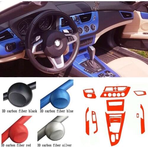 Car-Styling New Car Interior Center Console Color Change Carbon Fiber Molding Sticker Decals For BMW Z4 2009-2016