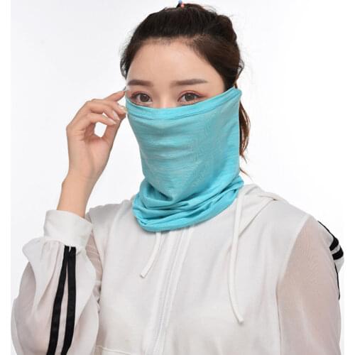 Seamless Dustproof Sunscreen Head Scarves Neck Gaiter Shawl Balaclava Bandana Bicycle Neck Scarf HeadbandHijab