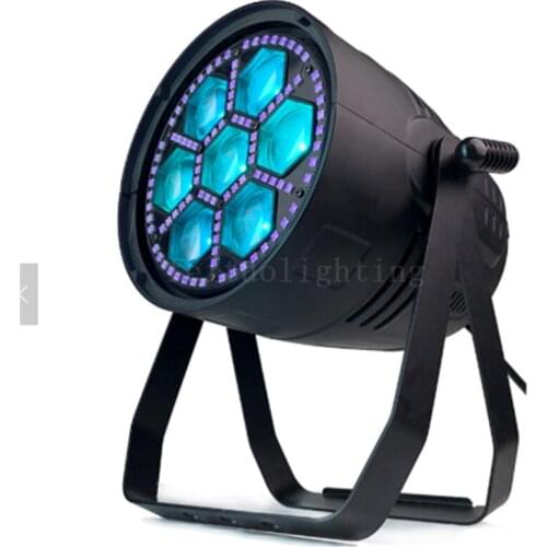 2020 Newest bee eye 64 par 7x30W RGBW+96x0.2W UV Zoom Par indoor led par can for Professional stage lights party 6pcs+1 fly case