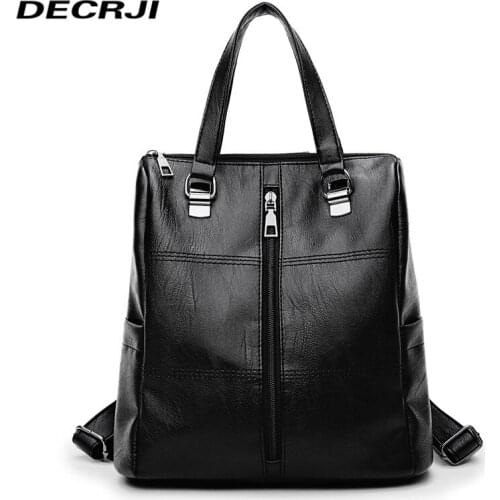 Женские черные рюкзаки DECRJI China At AliExpress