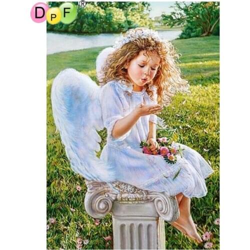 DPF DIY Little angel 5D crafts home decor wall painting diamond painting cross stitch diamond embroidery mosaic kit full square