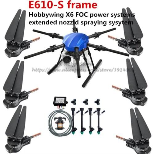 EFT E610S E610-S 10L 10KG agricultural spray drone frame with X6 power system DIY E610 foldable flight platform