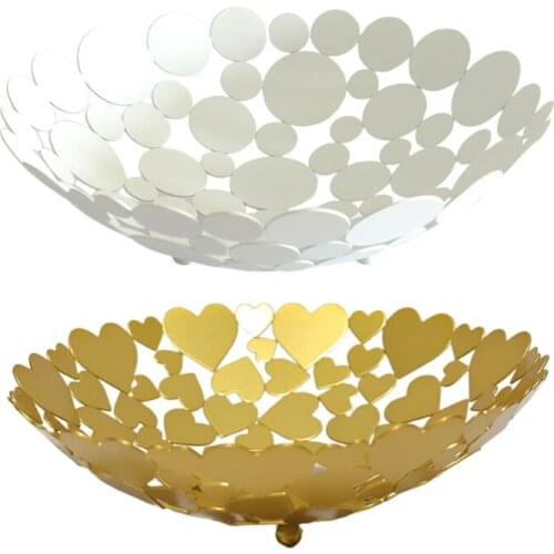 Fruit Basket Metal Creative Countertop Bowl Desktop Display Decorative Table Storage Holder for Fruit Vegetable Bread Candy