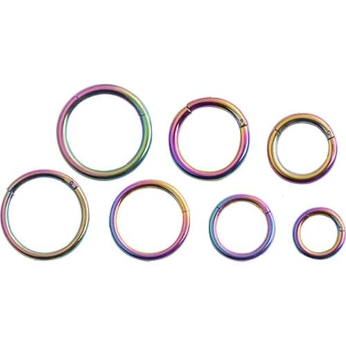 Fashion Earings Body Piercing Jewelry For Women Hinged Septum Clicker Segment Nose Ring Lip Cartilage Ear Helix Hoop Earing