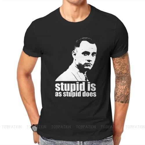 Stupid Is As Stupid Does Fashion TShirts Forrest Gump Romantic Comedy Drama Film Mens Fabric Tops T Shirt Round Neck Big Size
