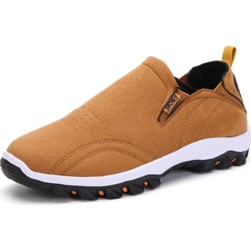 New Leather Casual Shoes for Man In 2021 Spring Autumn Breathable Solid Colors Slip-on Shallow Boat Shoes Suitable for Sport