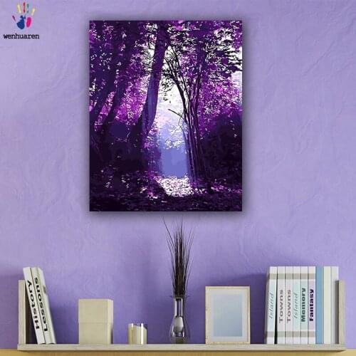 DIY colorings pictures by numbers with colors Different scenery painting drawing painting by numbers framed Home