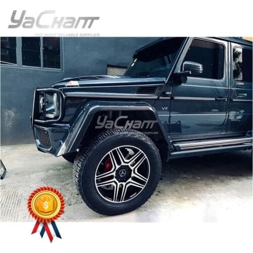 Car-Styling Dry Carbon Fiber Fender Flares Kit 4psc Fit For 2002-2017 MB W463 G Class G63 G65 G500 4x4 Front & Rear Fender Flare