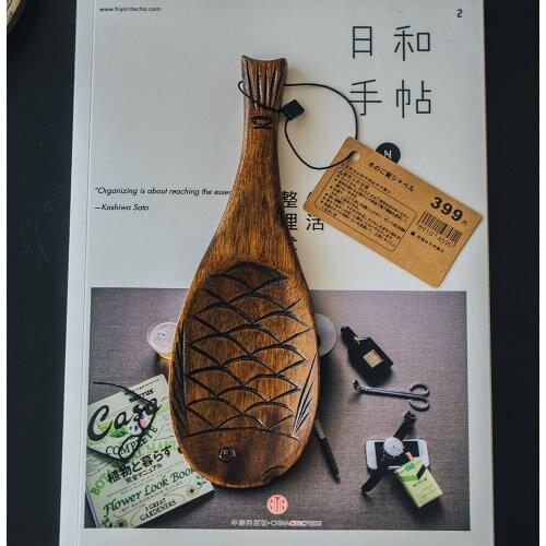 New Japanese Tableware Spoon Wooden Rice Shovel Household Spoon Creative Kitchen Fish Spoon Kitchen Gadgets 2020