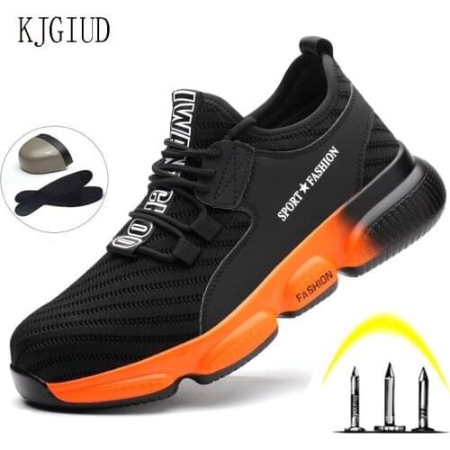 2020 New Unisex Work Safety Boots Fashion Safety Shoes Work Boot Safety Steel Toe Shoes Men Working Sneakers Reflective Shoes