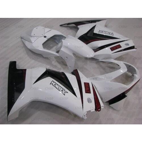 For Kawasaki Zx250r 2008 - 2014 Fairings Ninja 250R 2010 Fairing for Kawasaki Zx250r 2008 White Black Fairing