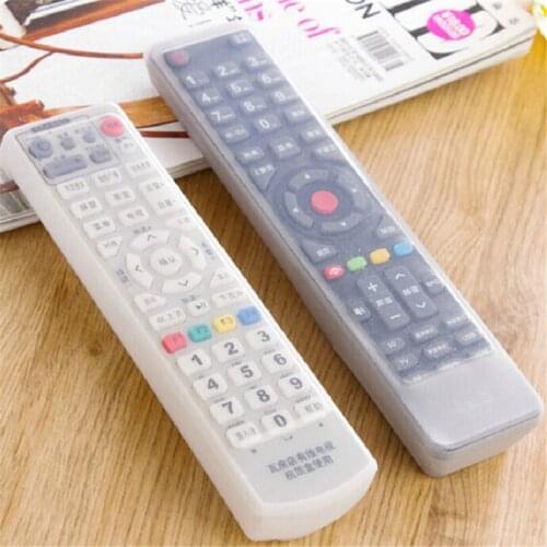 1 pc 4 Sizes Remote Control Cover Silicone Transparent TV Remote Control Case Air Conditioning Dust Protect Storage Bag