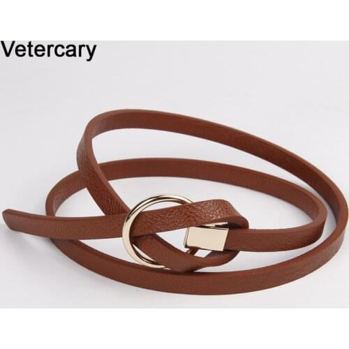 Fashion DIY Belt Female cute Belts for Women Bow Thin PU Leather Jeans Girdles 5 Candy Colors white girl student dress Bowknot