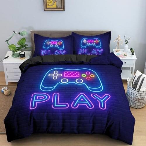 Luxury Bedding Set 2/3pcs 3d Digital Gamer Printed King Queen Duvet Cover Sets 1 Quilt Covers + 1/2 Pillowcases US/EU/AU/UK Size