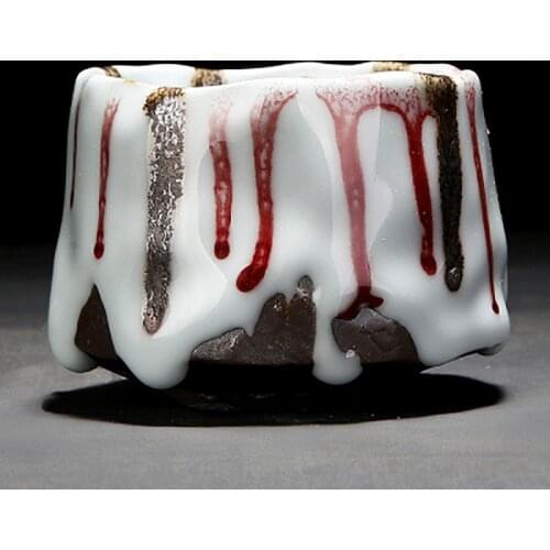 Handmade Kiln Baked Large Jianzhan Ru Kiln Ceramic Kung Fu Tea Set Single Cup Coarse Pottery Master Cup