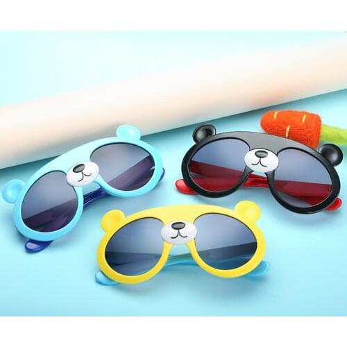 Little Bear Shape Frame Sunglasses Children Round Lovely Eyewear Fashion Boys Girls Sun Glasses Protection Classic Kids Eyewear