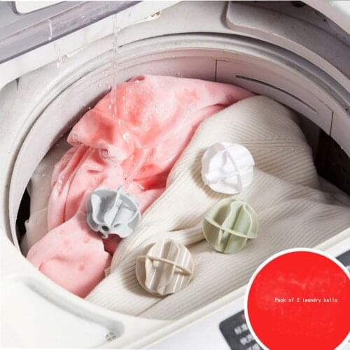 Super magic decontamination and anti-entanglement laundry ball 2 packs, washing machine care and washing ball