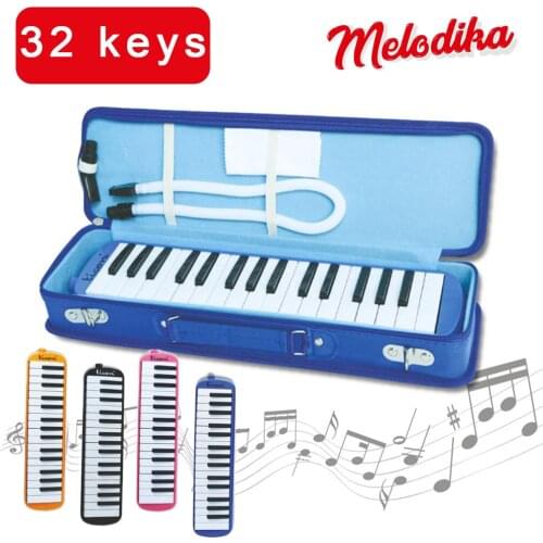 Ticon 32 Key Melodica Piano Style Melodica Keyboard Musical Accordions Instrument with Carrying Bag Strap Mouthpiece