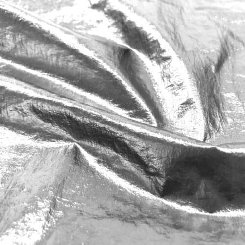 Thin Shiny Crepe Bronzing Metallic Waterproof Nylon Fabric Down Jacket Fabric by the meter, Black Silver Red Gold Pink Blue