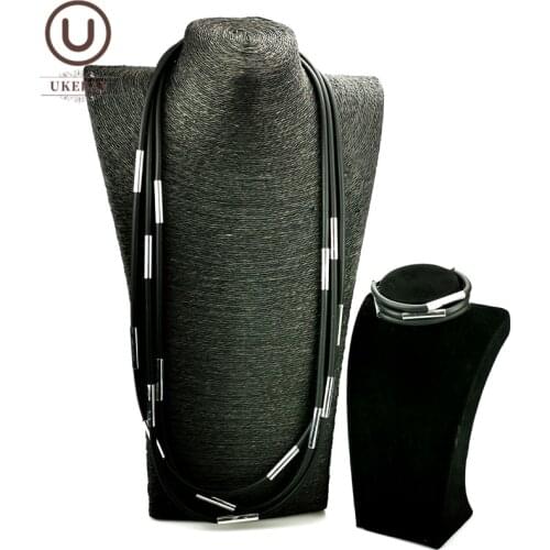 UKEBAY New Alloy Tube DIY Jewelry Set Women Gothic Pendant Necklace And Bracelets Bohemian Wedding Accessories A Sets Jewellery