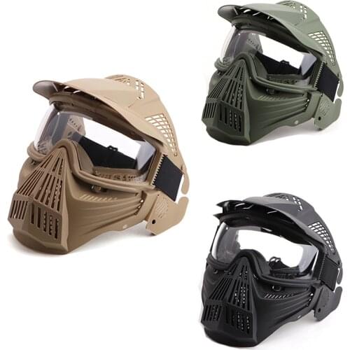 Outdoor Military Tactical Anti-Fog PC Lens Airsoft Mask Field Hunting Paintball Shooting War Game Protective Safety Goggles Mask