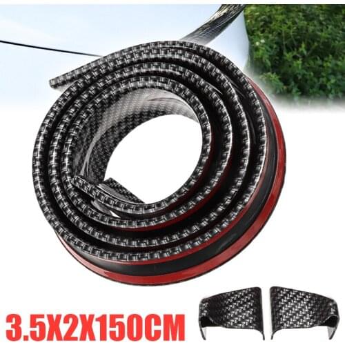 Universal 1pc 1.5M 4.9FT Carbon Fiber Car Spoiler Rear Wing Roof Lip Sport Wing Trunk Molding Racing Style DIY Accessories Parts