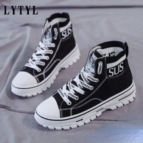 2021 Autumn New Style Women Casual Shoes Platform Sneakers PU Leather Shoes Woman High Top White Shoes Tenis Feminino B15-80