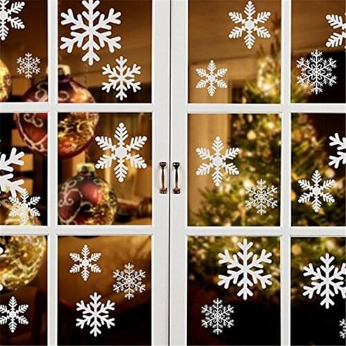 27Pcs Snowflakes Christmas Window Sticker Winter Xmas Wall Decal Stickers Decor for home wall window supply