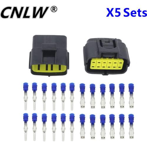 5 Sets 12 Pin DJ71216Y-1.8-11/21 Waterproof Electrical Wire Connector Oxygen Sensor Connector Plug Automobile Connector