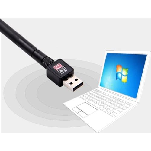 1pcs 150Mbps USB WiFi Adapter 5dB Antenna Lan Wireless Network Card for Ethernet Mini Portable 802.11n/g/b hot sale