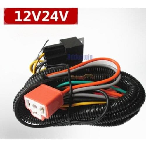 Car truck H4 headlights brightener 12V24V light conversion polished pure copper wire harness line protector