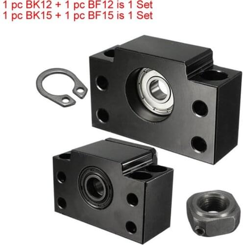 BK BF Set One pc BK12/15 Kits One pc BF12 BF15 Ball Screw End Support for RM1204 SFU1605 SFU2005 CNC Machine XYZ Axis Parts