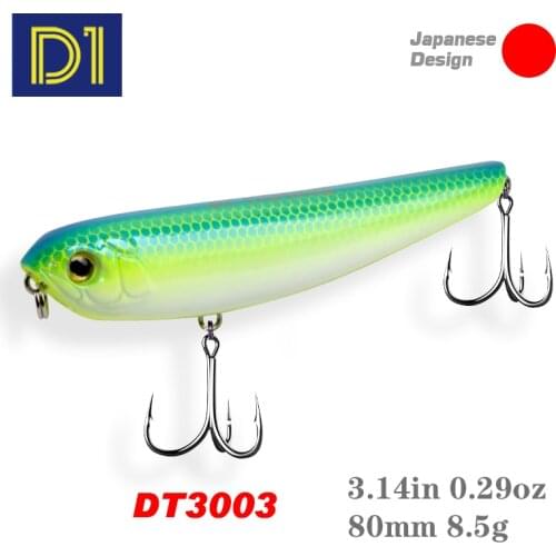 D1 Pencil Dogs Fishing Hard Bait 80mm 8.5g Top Water Floating Pencil Fishing Lure Saltwater Stick Artificial Bait for Pike Bass