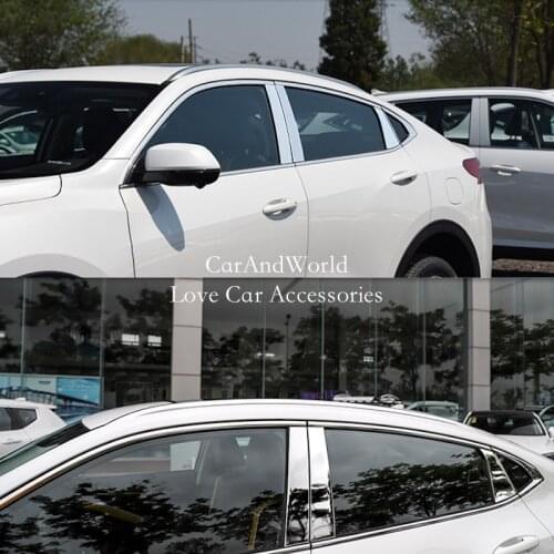 For Great Wall Haval F7 F7X 2019-2022 Stainless Car Door Glass Window Pillar Frame Cover Middle Column Garnish Trim Accessories