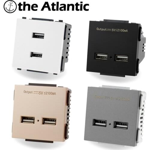 S Series- Dual USB Charging Charger Power Adapter For Mobile Devices Outlet Socket Function Module DIY Part Free Combination