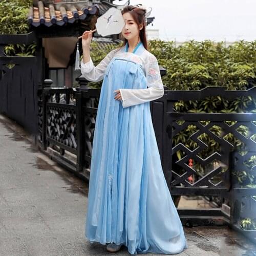 Hanfu Dress Fairy Dress Chinese Traditional Hanfu Costume Hanfu Festival Outfit Chinese Folk Dance Costumes Hanfu Dress SL2820