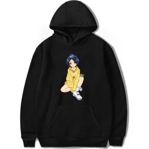 Wonder Egg Priority Ai Kawaii Hoodie Aesthetic Fashion Pocket leisure Casual Loose Sweatshirts Anime Carton Cute Paragraph Print