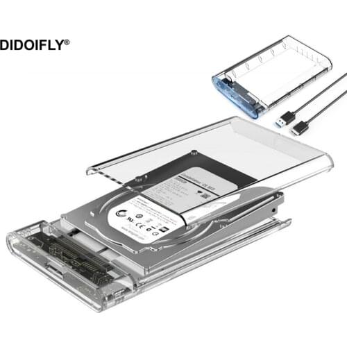 Harddisk Boxs USB 3.0 2.0 5Gbps 2.5inch HDD SSD Shell SATA External Enclosure Hard Drive Disk Box for PC Portable Hard Disk Case