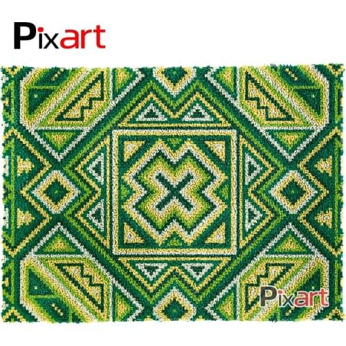 Latch Hook Rug Mandala Type B Crocheting Tapestry Kits DIY Carpet Rug Chunky Yarn Needlework Knitted Floor Mat Hobby & Crafts