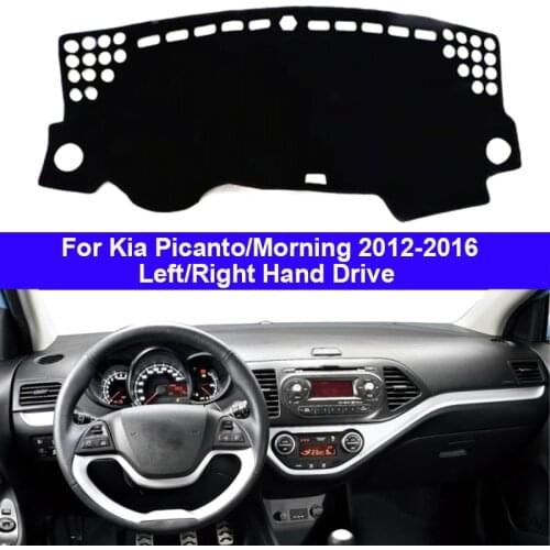 Car Dashboard Cover Dash Mat Carpet Cape For Kia Picanto Morning 2012 2013 2014 2015 2016 2 Layers LHD RHD Auto Sunshade Cushion