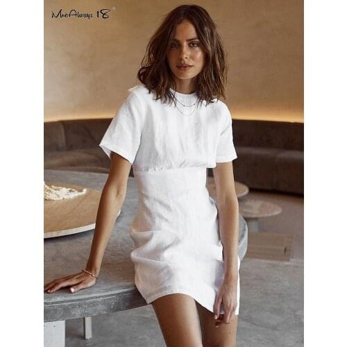 Mnealways18 Solid Summer Dresses