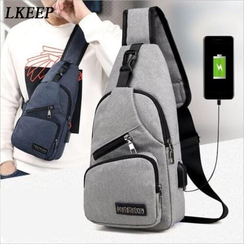 New USB Charging Bag Men Anti Theft Travel Wallet Bag School Short Trip Packing Organizers Messengers Crossbody Bags