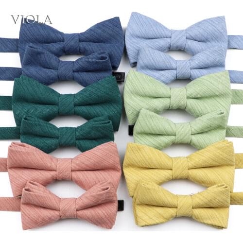 Solid Father Son Bowtie Sets Thick Polyester Febric Pink Men Women Kids Pet Butterfly Party Wedding Bow Tie Knot Gift Accessory